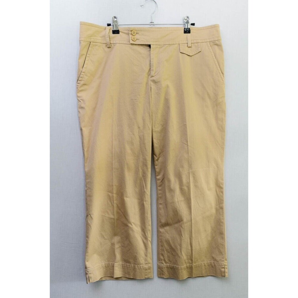 Lily Pulitzer Capri Womens 14 Tan Corduroy Palm Beach Fit Cropped Pants